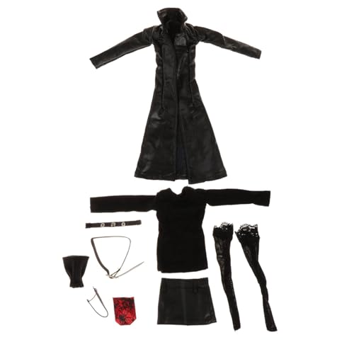 Harilla 1:6 Damen Lederjacke Set, Outfit Stilvolle Actionfigur Kleidung, Damenkostüm 1/12 Actionfiguren Zubehör, von Harilla