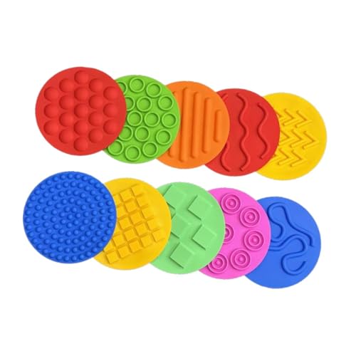 Harilla 10 stück Sensorischen Matten Sensorischen Discs Matte Lernen Aktivitäten Sensorischen Kreise Sensorischen Pads für Kinder Spiel Feine Motorik Hause von Harilla