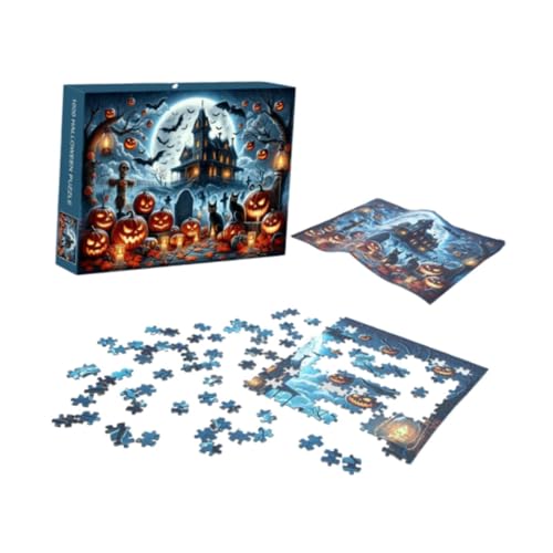 Harilla 1000 Teile Halloween-Albtraum-Puzzle, Ornament, Geschenk für die Familie, für Erwachsene, Dekoration, vielseitiges Familienspiel-Puzzle von Harilla