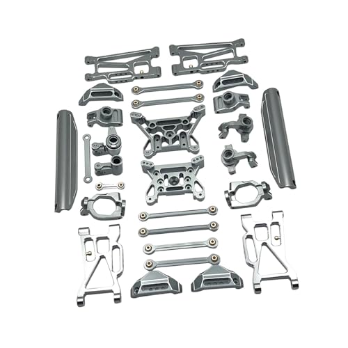 Harilla 15-teiliges RC-Autozubehör, Nachrüstzubehör, Ersatzteile, Stoßdämpfersatz, modifizierte Ersatzteilsätze für 10208 1:10 Fahrzeuge, GRAU von Harilla