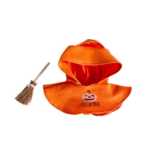 Harilla 17 cm Anhänger, Puppenkleidung, süße Puppenkostüme, weiche Foto-Requisiten, bequemer Puppenumhang, Puppenzubehör für Partys Kleiner Mädchen, Orange von Harilla