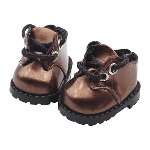 Harilla 17 cm Puppenschuhe, Kostüme, Anhänger, Puppenflexibilität, Foto-Requisiten für Kinder, Geschenk zum Anziehen, DIY-Puppenzubehör für 6,69 Zoll Puppen, Braun von Harilla