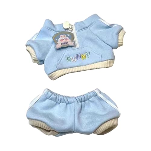 Harilla 2 x Sportanzug für Puppen, lässiges Outfit-Accessoire, Miniatur-Kapuzenhose für 8-Zoll-Puppen, Ankleiden, Thanksgiving-Geschenke, Blau von Harilla