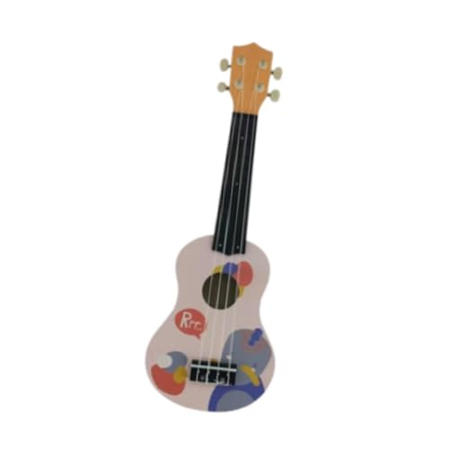 Harilla 20,87 Zoll Kindergitarre, Musikspielzeug, frühes pädagogisches Rollenspielspielzeug, 4-saitige Ukulele, Kinder-Ukulele aus Holz für Kinder, Anfänger, Rosa von Harilla