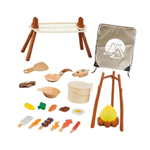 Harilla 25x Kinder Camping Set Realistische Camping Spielzeug Pretend Spielen Camping Set Pretend Lagerfeuer für Party Spielzeug Indoor Outdoor Kinder von Harilla