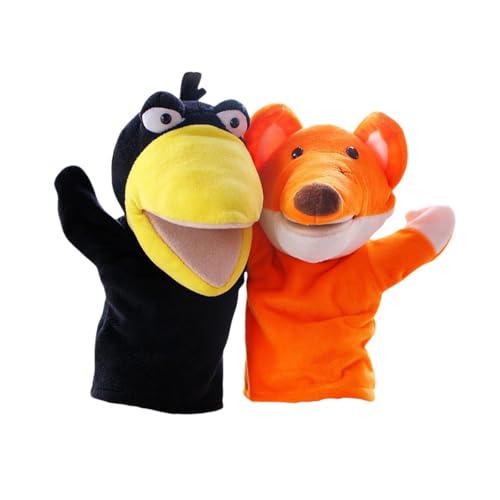 Harilla 2X Animal Hand Puppen, towes Toys pädagogisch weiche funse Handpuppen Tierplüschspielzeug für Kleinkinder Jungen Jungen Mädchen von Harilla