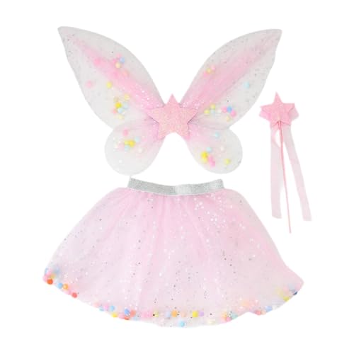 Harilla 3-teiliges Tutu-Rock- und -Set für Mädchen und Kinder, leicht, zum Anziehen, Rosa von Harilla