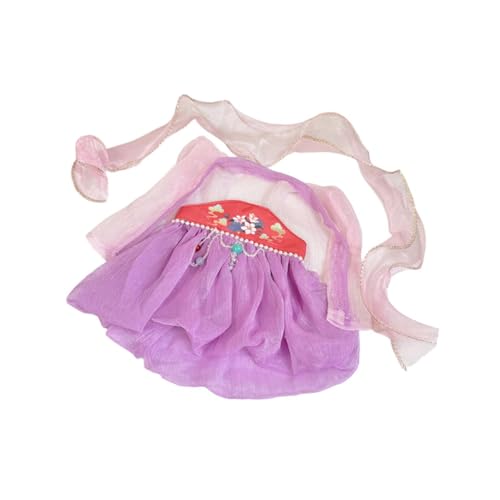 Harilla 38 cm große Plüschpuppenkleidung, modische Kuscheltierkleidung, traditionelles chinesisches antikes Kleid, Bequeme Cosplay-Puppenkleidung, Violett von Harilla