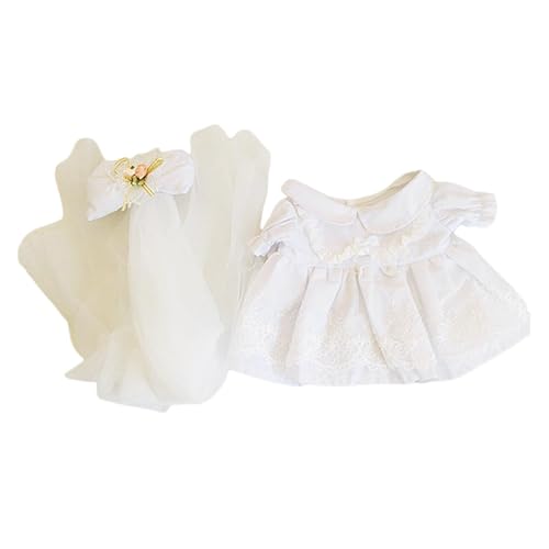 Harilla 38 cm große Puppenkleidung aus Plüsch, Mode, Puppenhochzeitskleid, Zubehör für Plüschpuppen, Bequeme Kleidung für Kuscheltiere, Puppenoutfit, Kleid mit Kragen von Harilla