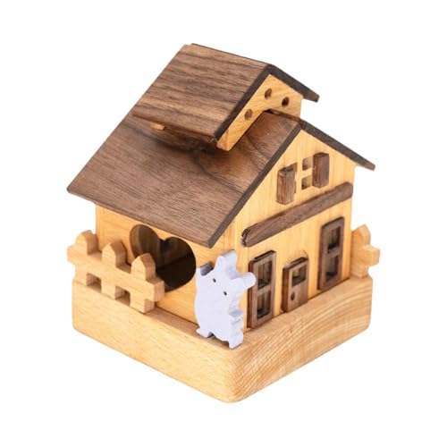 Harilla 3D Holz Puzzle Dekoration Desktop Dekor DIY Modell Dekorative Nachtlicht Beleuchtete Haus Ornamente für Schlafzimmer Büro von Harilla