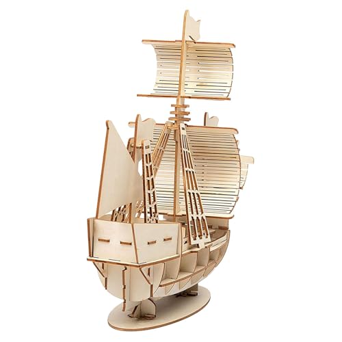 Harilla 3D -Holz Puzzle Segelboot Modell Lern ​​Spielzeug Handkoordination Sailling Ship handgefertigt für Kinder Freunde Geburtstagsgeschenke von Harilla