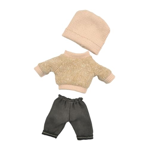 Harilla 3X 16cm Plüschpuppenkleidung ACCS Hoodie Hut Hosen Set Weiche Kuscheltiere Kleidung Puppenkleidung für Geburtstagsgeschenke Mädchenpuppen von Harilla