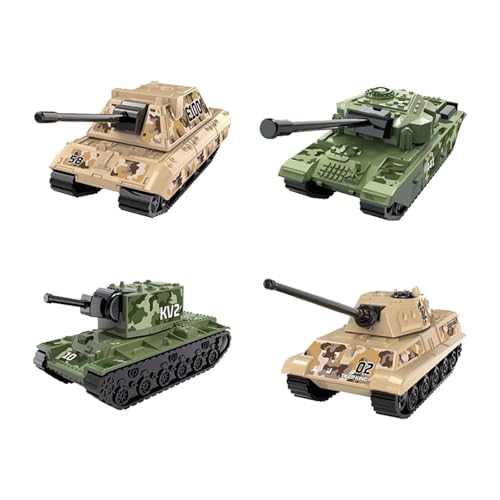 Harilla 4-teiliges DIY-Panzermodellbauset, Lernspielzeug, Tischdekoration, Sammlerstück, Panzerwagen, 4D-Modell für Tank A41, Jungen, Kinder von Harilla