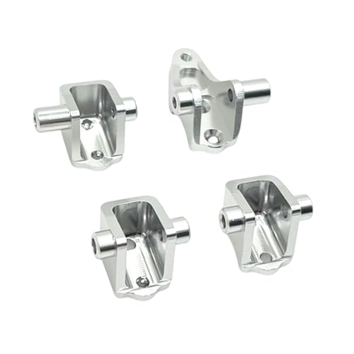 Harilla 4X Pull Code Sitz RC Auto Achshalterungen Maßstab 1:10 Zubehör CNC RC Autokomponenten Vorne Hinten Stangenhalter für R1002 R1001 R1003, Silber von Harilla