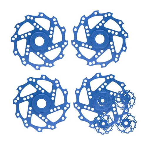 Harilla 4X RC-Autobremsscheiben, Upgrade aus Aluminiumlegierung, leichtes RC-Zubehör, ferngesteuerte Autobremsscheiben für RC-Autos im Maßstab 1/8 1/7, Blau von Harilla