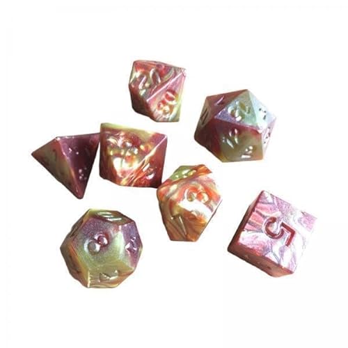 Harilla 5X 7 Zweifarbige Polyedrische Würfel D8 D10 (0 9) D10 (10 90) D12 D20 Würfel 7 Würfel für RPG Party Favors Tischspiel von Harilla