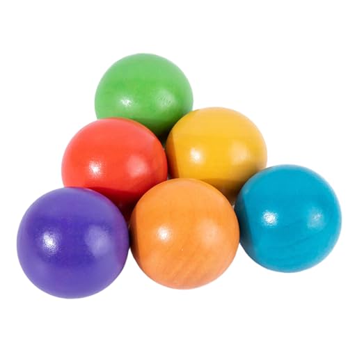 Harilla 6 Stück Regenbogen-Holzkugeln, Lernmaterialien, passende Spiele, frühes pädagogisches Farbsortier-Zählspielzeug für, Geschenke Harilla 6 Stück Regenbogen-Holzkugeln, Lernmaterialien, passende Spiele, frühes pädagogisches Farbsortier-Zählspielzeug für, Geschenke von Harilla