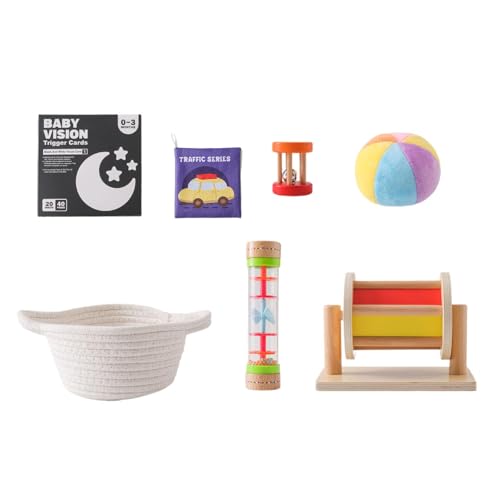 Harilla 7-teiliges Set mit Schlaginstrumenten aus Holz, Montessori-Set zur sensorischen Entwicklung, Rassel-Musik-Set für Kinder, Musikspielzeug für Kinder, von Harilla