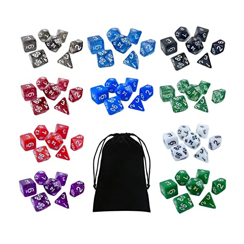 Harilla 70-teiliges Polyeder-Würfel-Set aus Acryl, Spielzeug, Brettspiel-Requisiten mit Aufbewahrungstasche, Tischspiel-Würfel, Würfel-Sets, Polyeder-Würfel Harilla 70-teiliges Polyeder-Würfel-Set aus Acryl, Spielzeug, Brettspiel-Requisiten mit Aufbewahrungstasche, Tischspiel-Würfel, Würfel-Sets, Polyeder-Würfel von Harilla