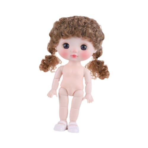 Harilla 8 Zoll BJD Girl Puppe mit Schuhen bewegliche Gelenke 3D Augen tun Spiele Make -up Puppen Actionfiguren Körper für Mädchen Geschenkfestivals, Style D von Harilla