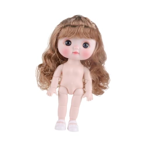 Harilla 8 Zoll BJD Girl Puppe mit Schuhen bewegliche Gelenke 3D Augen tun Spiele Make -up Puppen Actionfiguren Körper für Mädchen Geschenkfestivals, Style E von Harilla