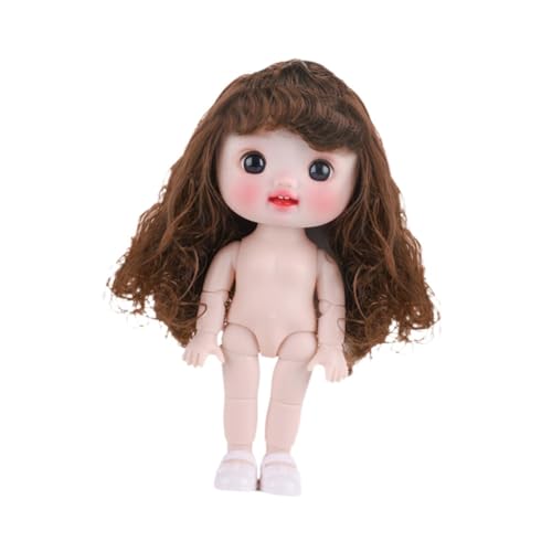 Harilla 8 Zoll BJD Girl Puppe mit Schuhen bewegliche Gelenke 3D Augen tun Spiele Make -up Puppen Actionfiguren Körper für Mädchen Geschenkfestivals, Style F von Harilla