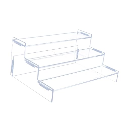 Harilla Acryl-Riser, transparenter Präsentationsständer, Cupcake-Ständer, Stabiler Dessert-Ständer, Geschenk, 3-stöckiges Regal für kleine Figuren, Spielzeug, von Harilla