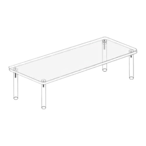 Harilla Acryl Riser Clear Display Stand Parfüm Organizer Ständer Hochzeitstorte Tablett, Einstufig von Harilla