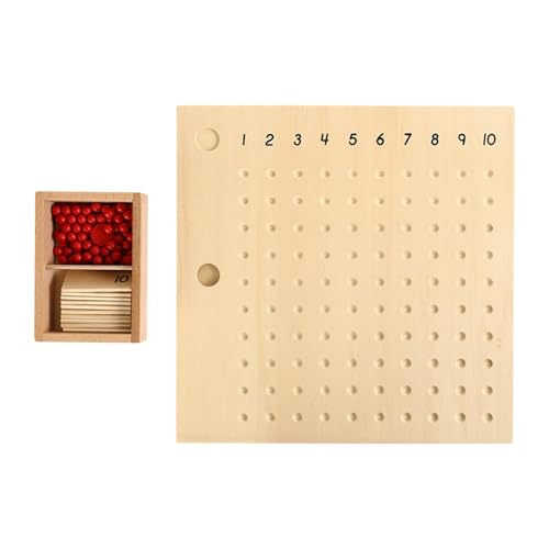 Harilla Addition Subtraction Table Brettspiel Bildungsspielzeugentwicklung Leichtes Arithmatik Mathematik Manipulative für Homeschool, Rot von Harilla