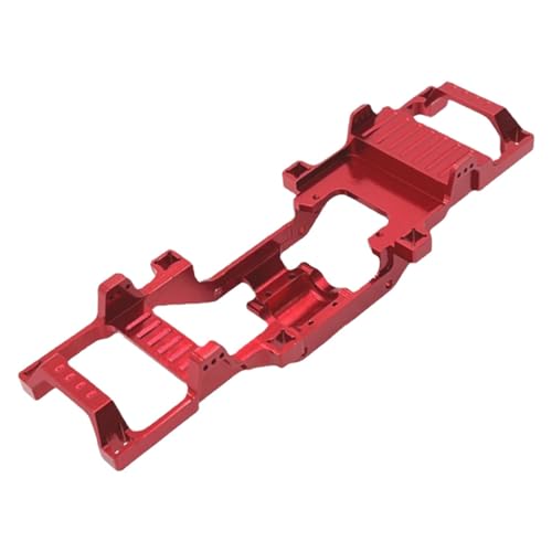 Harilla Aluminiumlegierung RC-Modell-Chassis-Rahmen RC-Karosserie-Chassis-Rahmen Einfach zu verwendende RC-Car-Metallteile RC-Chassis-Rahmen für Fahrzeuge, Rot von Harilla