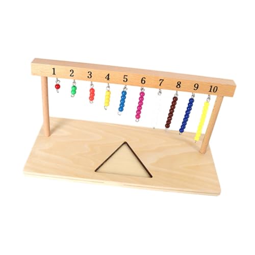 Harilla Aufhänger für Farbperlentreppe, Spielzeug für die frühe Entwicklung, Montessori-Spielzeug, mit Perlen, Mathe-Material, Farbperlen-Aufhänger für, 1 bis 10 von Harilla