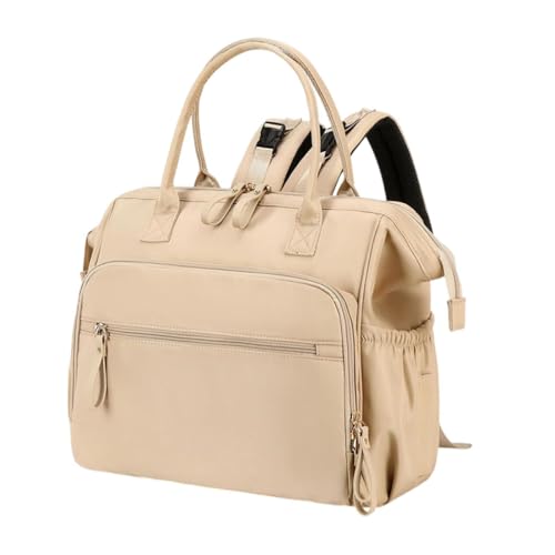 Harilla Baby Wickelbeutel Windel Tasche für Mutter Weit offener Top -Umhängetaschen Rucksack Windelbeutel für Outdoor -Einkaufseinkaufscampingarbeiten, Beige von Harilla