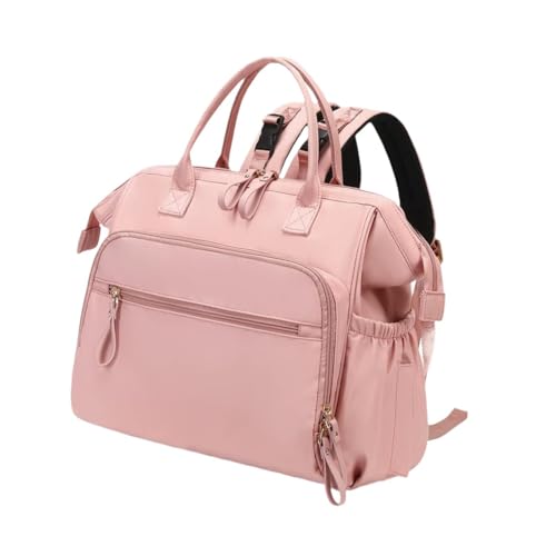 Harilla Baby Wickelbeutel Windel Tasche für Mutter Weit offener Top -Umhängetaschen Rucksack Windelbeutel für Outdoor -Einkaufseinkaufscampingarbeiten, Rosa von Harilla