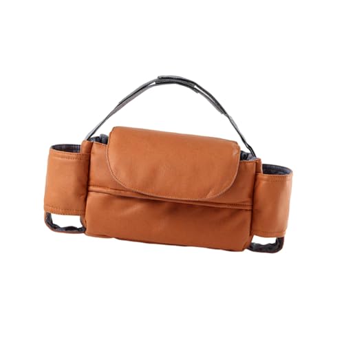 Harilla Baby-Wickeltasche, Windel-Organizer, Tasche, Telefonhalter, Aufbewahrungstasche, Wischtuchtasche, 2 Getränkehalter, Kinderwagen-Organizer für Windel, Orange von Harilla