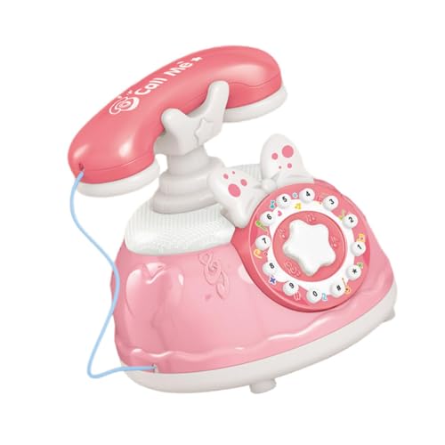 Harilla Babytelefon-Spielzeug, Baby-Musikspielzeug, pädagogisches Spielzeug mit Licht und Ton, Prinzessinnen-Telefon, Babytelefon für Kinder ab 3 Jahren, Rosa von Harilla