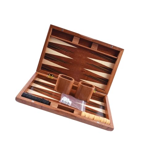 Harilla Backgammon-Set, Reisegröße für 2 Spieler, leicht, tragbar, für Erwachsene und Kinder, Brettspiel für die Familie, Anfänger Aller Niveaus, Style A von Harilla