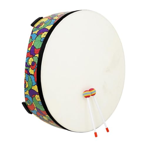 Harilla Boden Tom Drum mit Drumsticks, 22,05 -Zoll -Kinder Drum Percussion Drum für Geburtstagsgeschenk, Musikinstrumentenpartys Kinder von Harilla