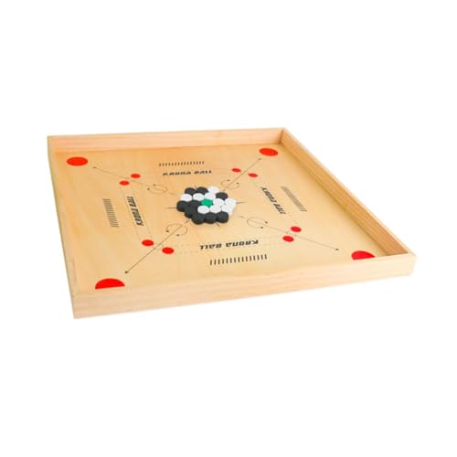 Harilla Brettset, Hartholzkanten, 18 x 18 Zoll, interaktives Familienspielzeug, Brettspiel, hölzernes Tischspiel für alle Spieler von Harilla