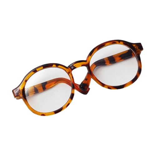 Harilla Brillenzubehör für Puppen, Kostümbrille für Puppen, Miniaturmodell für 17 cm große Mädchenpuppen, Jungenpuppen, Verkleidung, Leopard von Harilla