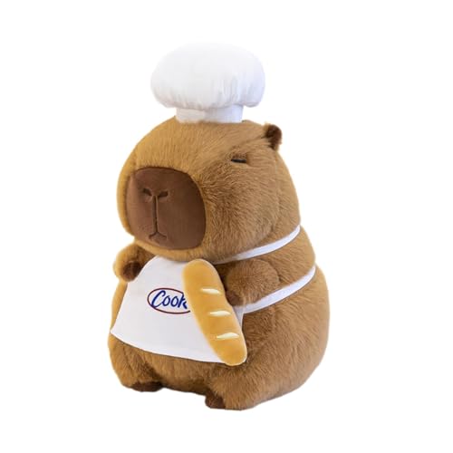 Harilla Capybara Plüsch Spielzeug Capybara Stofftier Spielzeug Plüsch Puppe Geschenk Geburtstag Geschenke Kinder mit Kleiner Dekoration Capybara Plushie, Kochset von Harilla