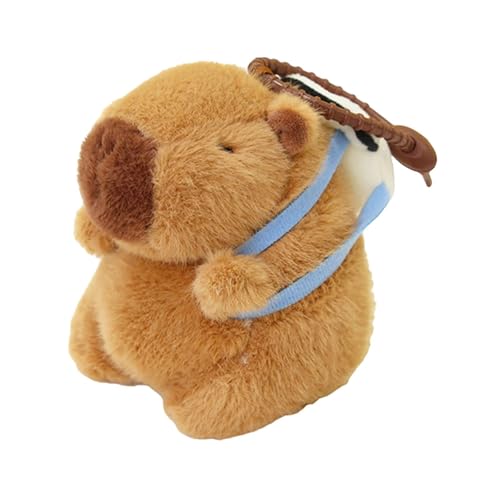 Harilla Capybara-Plüschtier, Stofftier, Schlüsselanhänger, weich, Capybara-Plüschtier, Plüsch-Capybara-Puppe für Erwachsene, Kinder, Kinderzimmer-Dekor, Rucksack von Harilla