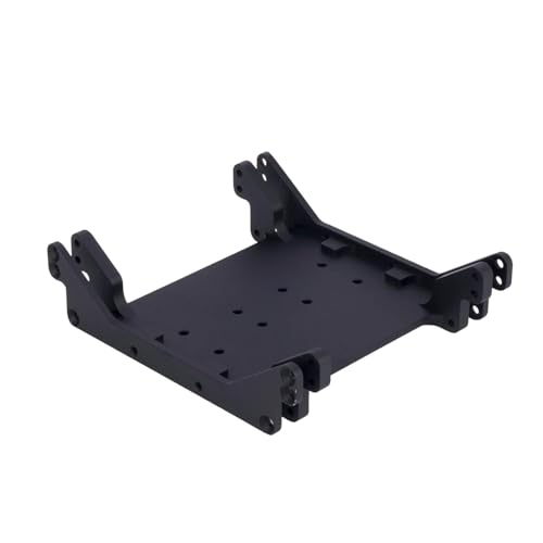 Harilla Chassis-Unterfahrschutz, Unterfahrschutz-Getriebeplatte, Zubehör für Mittelrahmen, Ersatz-Getriebehalterung für 1/10 RC-Crawler-Auto, Schwarz von Harilla