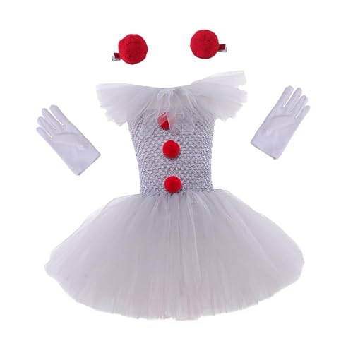 Harilla Clown-Tutu-Kostüm für Mädchen, Halloween-Kleid für Festival-Maskenball-Rollenspiele, S von Harilla