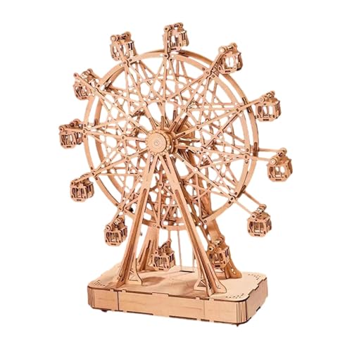 Harilla DIY Wheel Model Kit 3D Holzrätsel Kit Verbessert die Fähigkeit der Fähigkeit Jugendliche Tabletop Orament Neuheit Holzbauspielzeug, mit Musik von Harilla