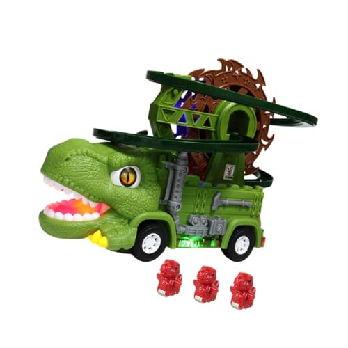 Harilla Dinosaurier-Rennstrecke, Spielzeugauto-Strecken-Set, Montessori-Partygeschenk, Indoor-Spielzeug, Lernspielzeug für Kleinkinder, LKW-Autospielzeug als, 3 Kleine Dinosaurier von Harilla