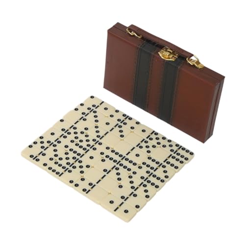 Harilla Dominos Set Table Game Fun Educational Toy mit Aufbewahrungskoffer Dominoes Brettspiel klassisches Fliesenspiel für Innenfeiertag im Freien von Harilla