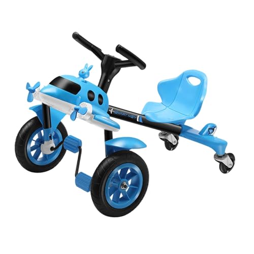 Harilla Drifting Go Kart Scooter für Kinder Lustige Fahren Verstellbarer tragbarer Musik Elektrische Go Kart Ride auf Spielzeug für Alter 6+ Kinder, Blau von Harilla