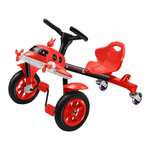 Harilla Drifting Go Kart Scooter für Kinder Lustige Fahren Verstellbarer tragbarer Musik Elektrische Go Kart Ride auf Spielzeug für Alter 6+ Kinder, Rot von Harilla