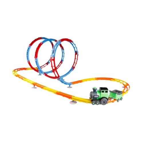 Harilla Eisenbahnschienen Spielset, Eisenbahn Puzzle, Lernspielzeug, Elektrische Schienenzüge, Spielzeugeisenbahn Set für Partyzubehör, Kinder, Jungen, Stil A von Harilla