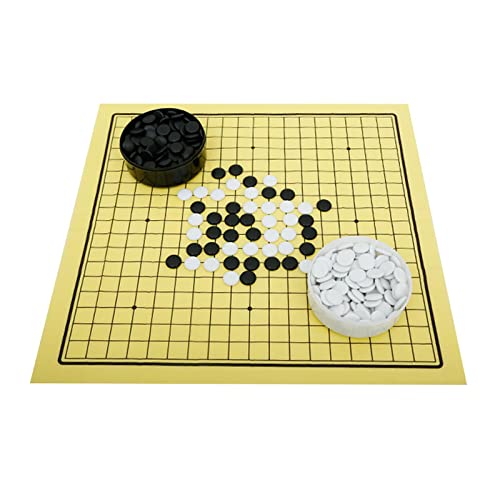 Harilla Faltbares Go-Spiel-Set Baduk/Weiqi Klassische Spiele Brettspiel 2 Spieler Geschenk Go-Brettspiel Go-Set für Camping Erwachsene von Harilla